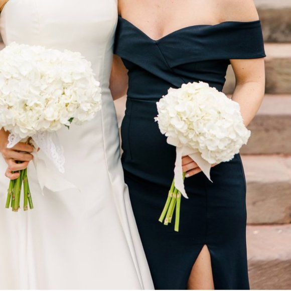 Lulus Dresses & Skirts - Black Off the Shoulder Lulu's XS Bridesmaid Dress